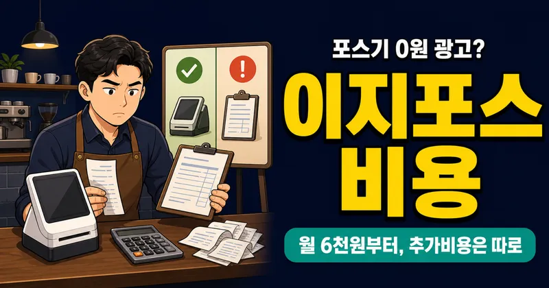 이지포스 월 6천원, 포스기 0원보다 진짜 싼 선택일까?