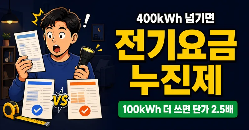 전기요금 누진제, 100kWh 더 썼을 뿐인데 2만원 추가? 구간별 단가표