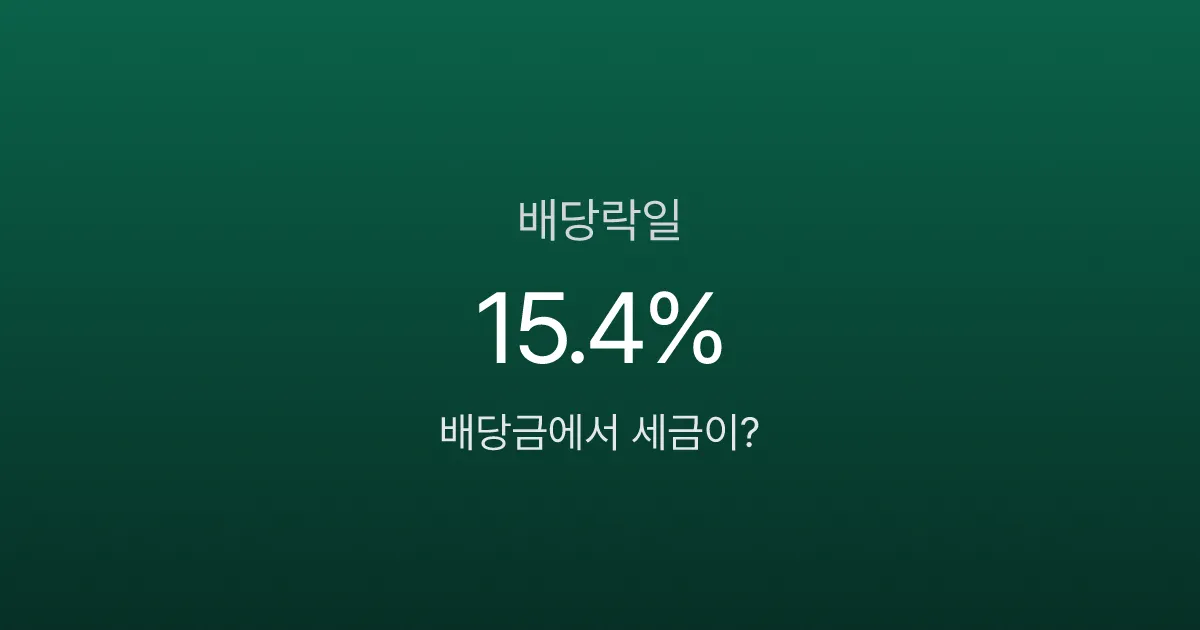 배당락일, 배당금 100만원 받으려다 주가 손실 15만원?