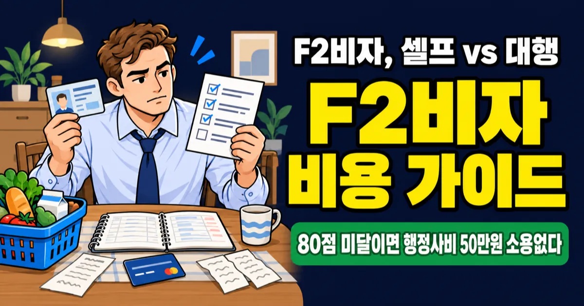 F2비자 비용 10만원? 점수제 80점 못 넘기면 행정사비 50만원도 소용없다
