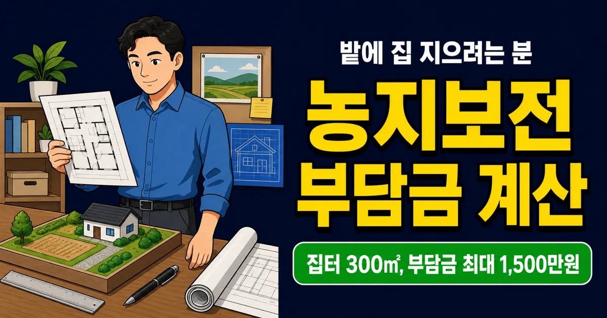 농지전용부담금, 300㎡ 집터 전환하면 1,500만원?