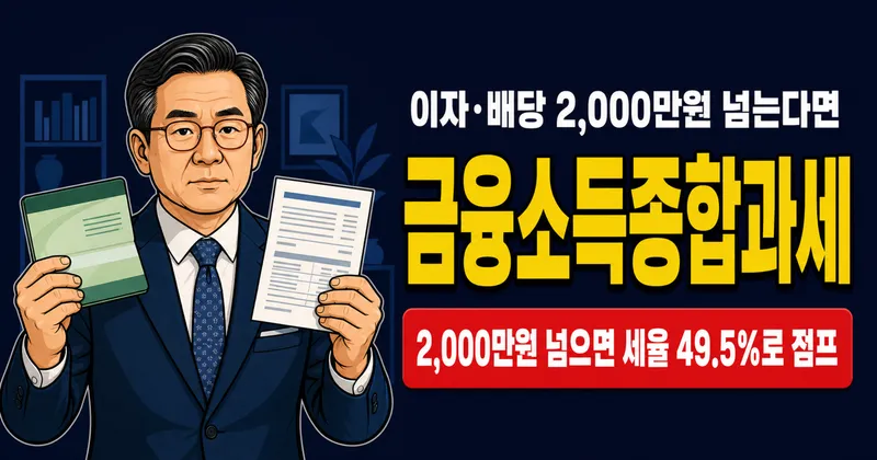 금융소득종합과세, 이자·배당 2000만원 넘으면 세금이 최대 49.5%라고요?