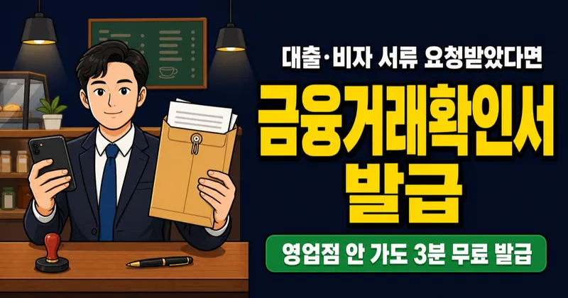 금융거래확인서 발급, 영업점 방문 없이 3분이면 된다고요? 은행별 무료 발급법