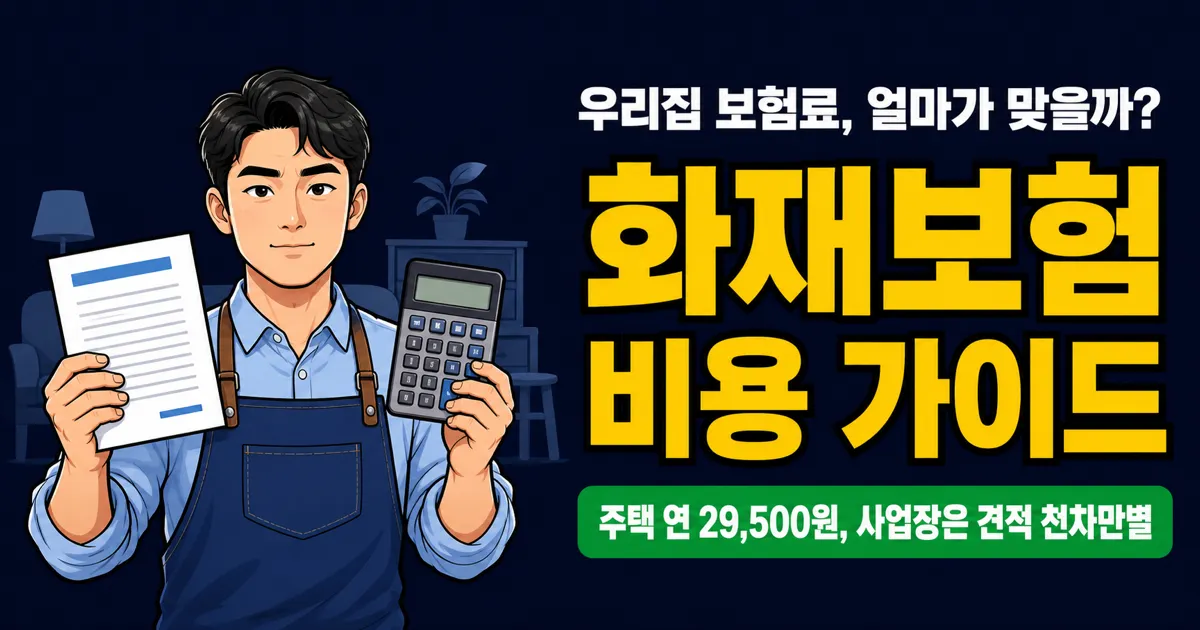 화재보험 비용, 주택은 연 29,500원인데 사업장은 왜 다를까?