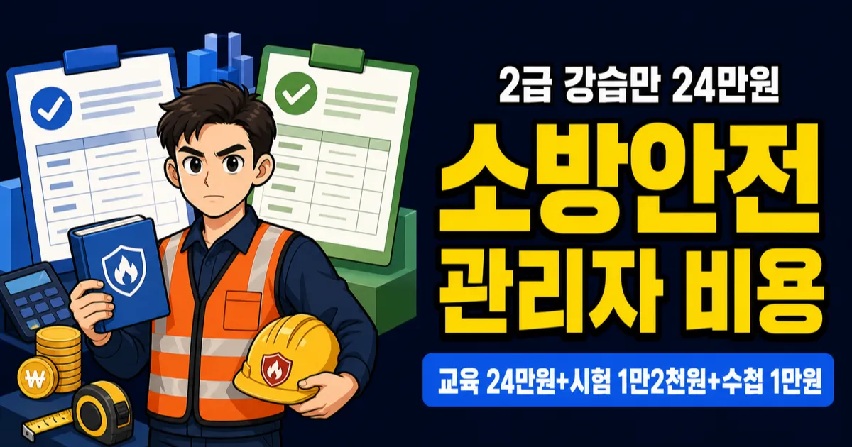 소방안전관리자 교육비 24만원, 5일 듣고 바로 선임 가능할까?