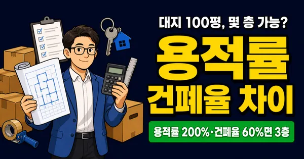 용적률 200%면 몇 층까지 올릴 수 있을까? 건폐율과의 차이 한 번에 이해하기