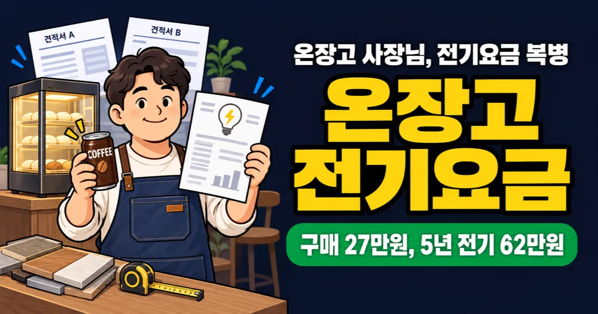 온장고 가격 20만원대, 5년 전기요금이 구매비 2배를 넘는다고?