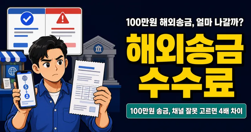 해외송금 수수료, 100만원 보내면 4,900원 vs 2만원?