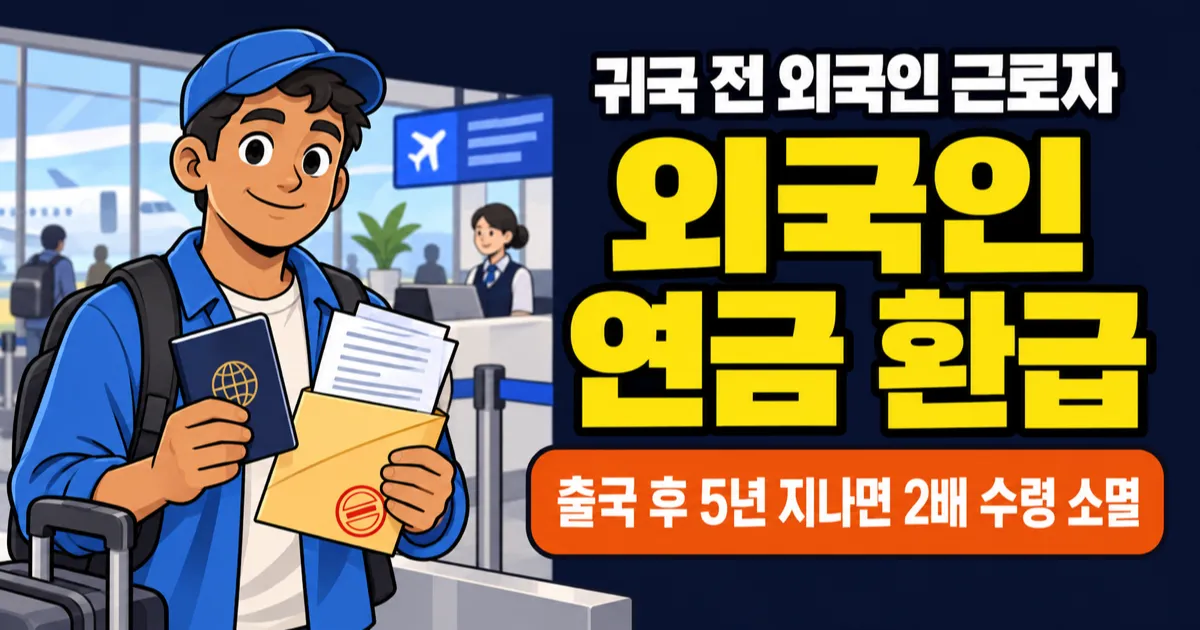 외국인 국민연금 반환일시금, 월급에서 뗀 돈 2배로 돌려받는다고?