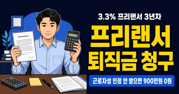 프리랜서 퇴직금, 3년 일했는데 900만 원 못 받는다고?