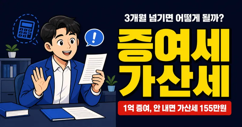 증여세 3개월 안 내면 가산세 얼마? 1억 증여 시 최대 200만원 더 낸다