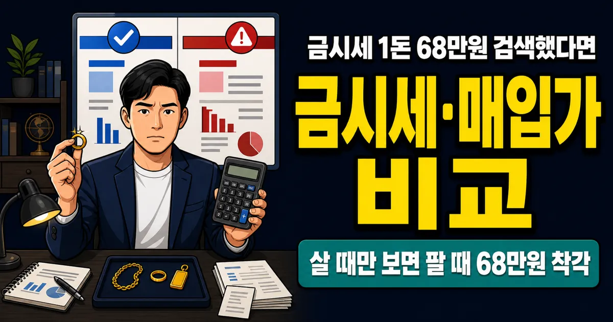 금시세 1돈 68만원인데, 금거래소 매입가는 왜 다를까?