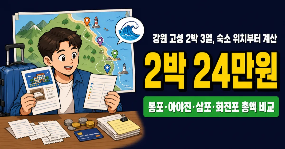 고성 숙박비 2박 24만원, 바다뷰 숙소가 답일까?