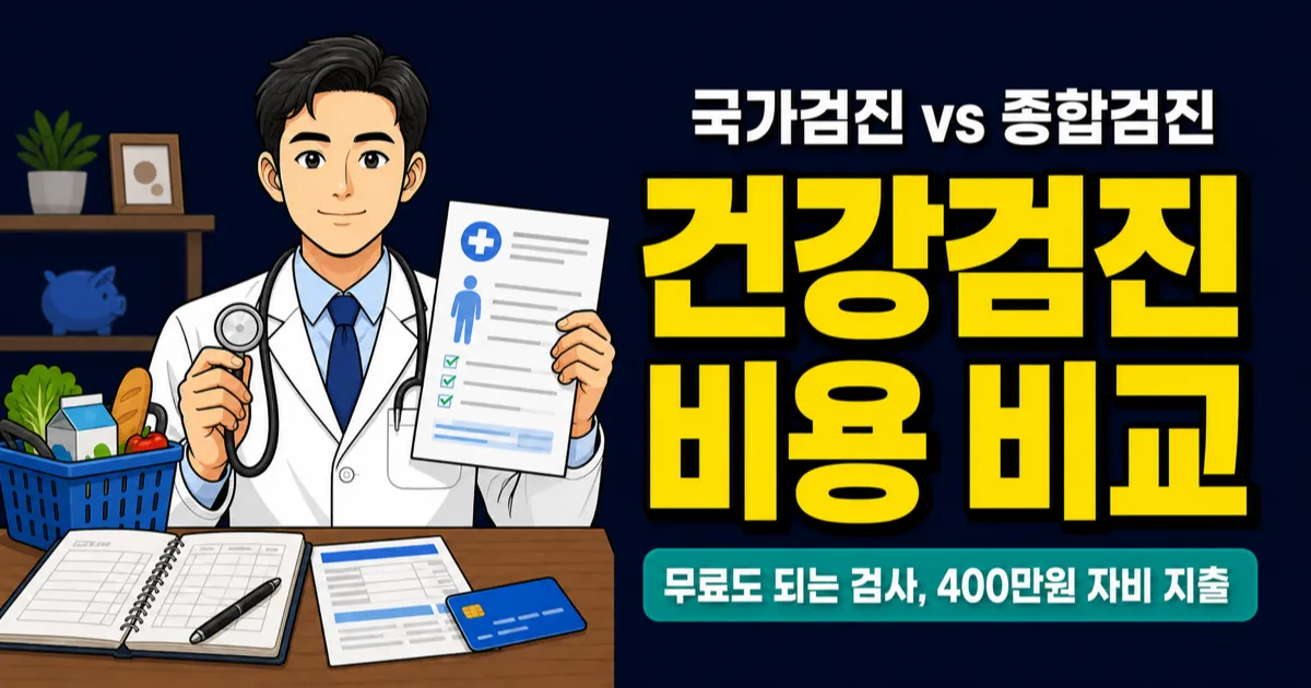 건강검진 비용, 무료 국가검진 vs 38만원 종합검진 뭐가 더 이득일까?