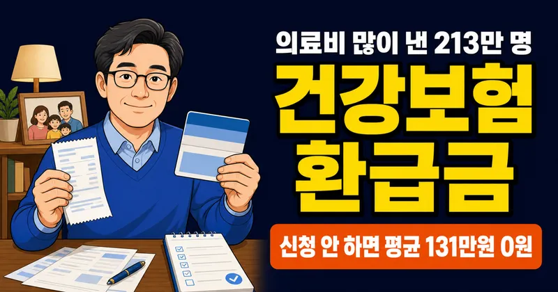 건강보험 환급금, 1인당 평균 131만원인데 신청 안 하셨나요?