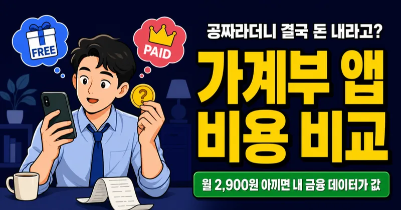 가계부 앱 월 2,900원 vs 무료, 편한가계부·뱅크샐러드 뭐가 다를까?