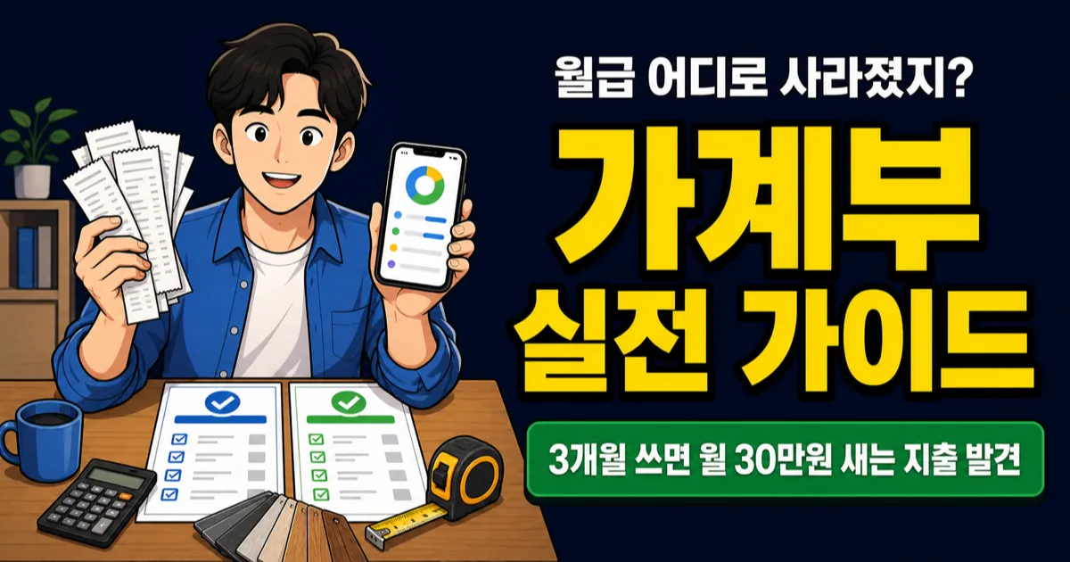 가계부 쓰면 월 30만원 아낀다고요? 3개월 실천한 결과, 진짜입니다