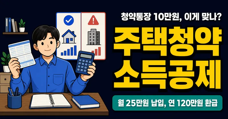 주택마련저축 소득공제, 월 25만원 넣으면 연말정산에서 120만원 돌려받는다고요?