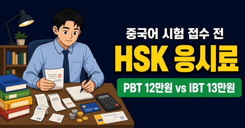 HSK 응시료 13만원, IBT로 보면 1만원 더 드는데?