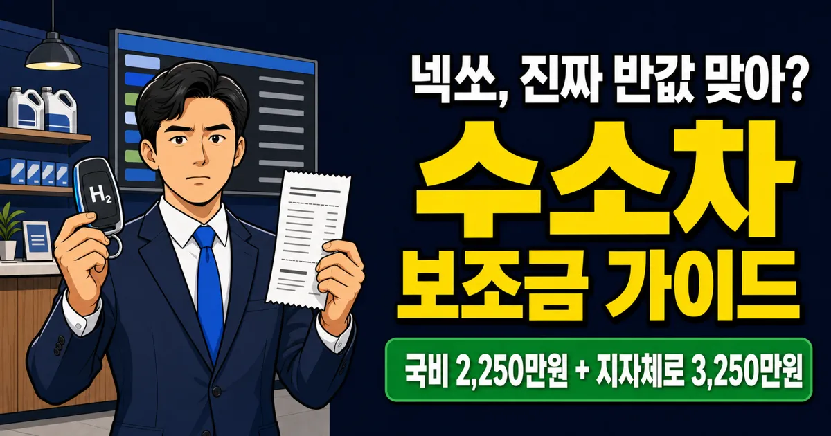 수소차 보조금 3,250만원, 넥쏘 반값인데 충전비가 함정일까?