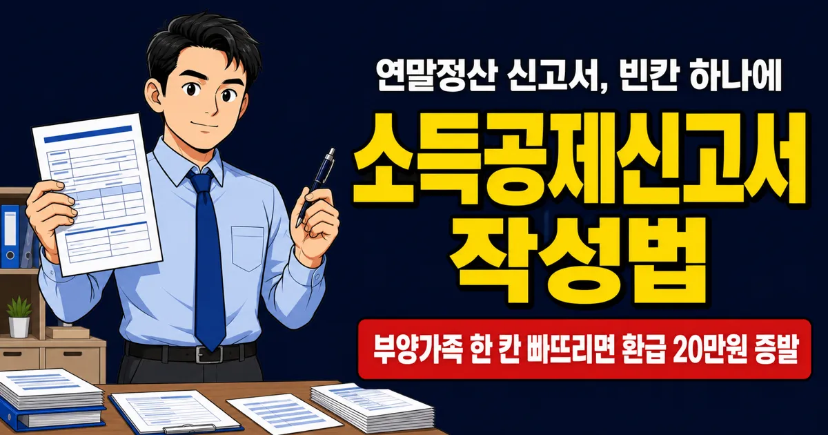 소득공제신고서, 빈칸 하나에 환급금 20만원 차이 난다고요?
