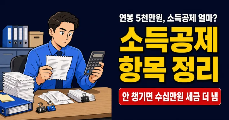 소득공제 항목, 연봉 5천만원이면 최대 얼마까지? 놓치면 수십만원 손해