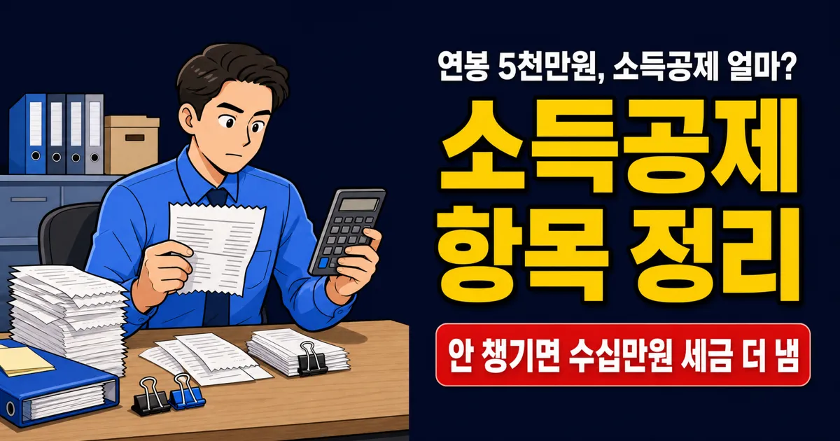 소득공제 항목, 연봉 5천만원이면 최대 얼마까지? 놓치면 수십만원 손해