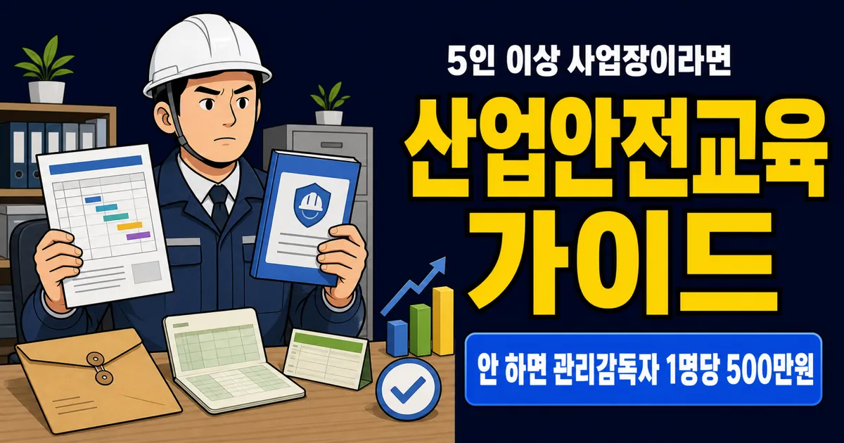 산업안전보건교육 안 하면 과태료 500만원? 대상·시간·면제 기준 한눈에
