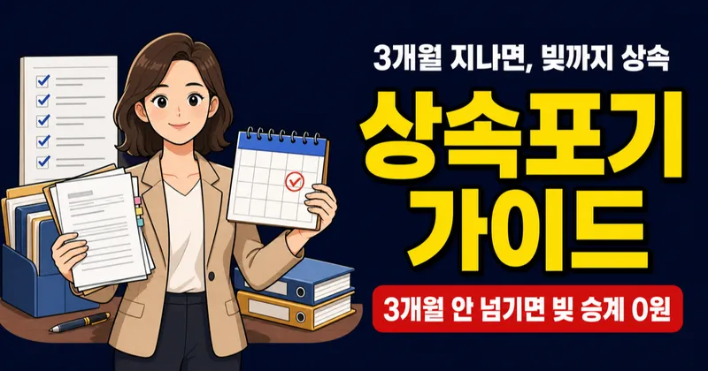 상속포기, 3개월 안에 안 하면 빚 떠안습니다 — 절차·서류·비용 한번에