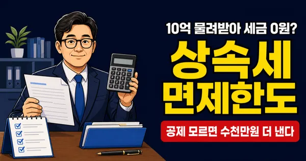 상속세 면제한도, 10억 물려받아도 세금 0원? 배우자 있으면 달라집니다