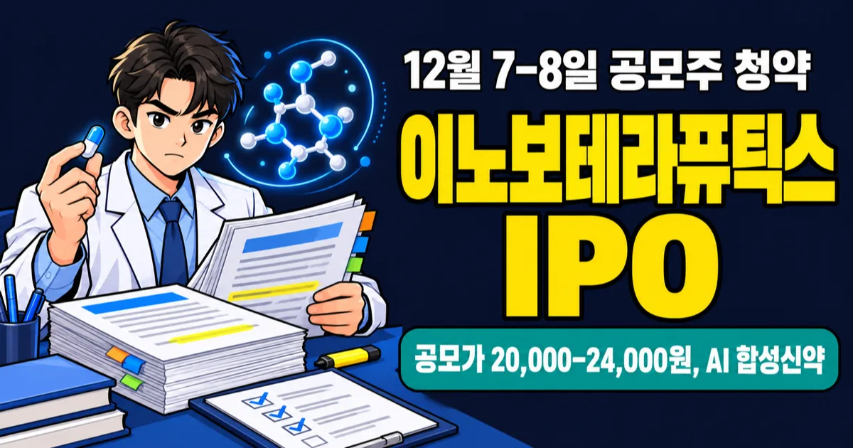 이노보테라퓨틱스 공모주, 6,625억 계약에 선급금 65억… 공모가 2만–2.4만원 근거는?