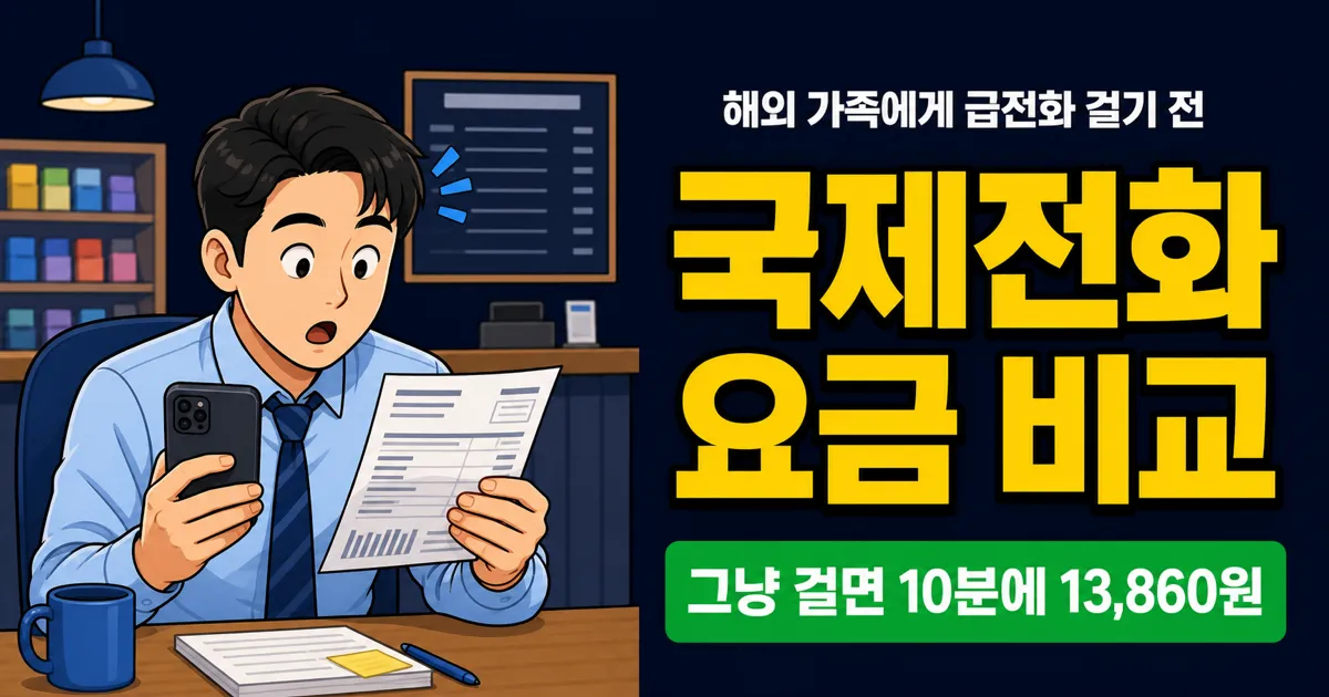 국제전화 요금, 10분 통화가 1만3860원이라고요?