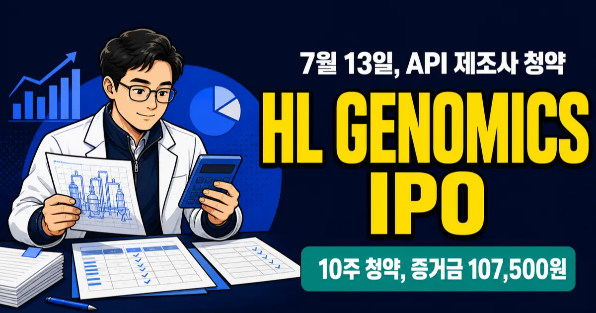 에이치엘지노믹스 공모주, 10만7500원 증거금이면 가능?