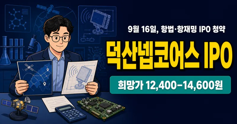 덕산넵코어스 공모주, 7만3000원 증거금이면 10주 가능?