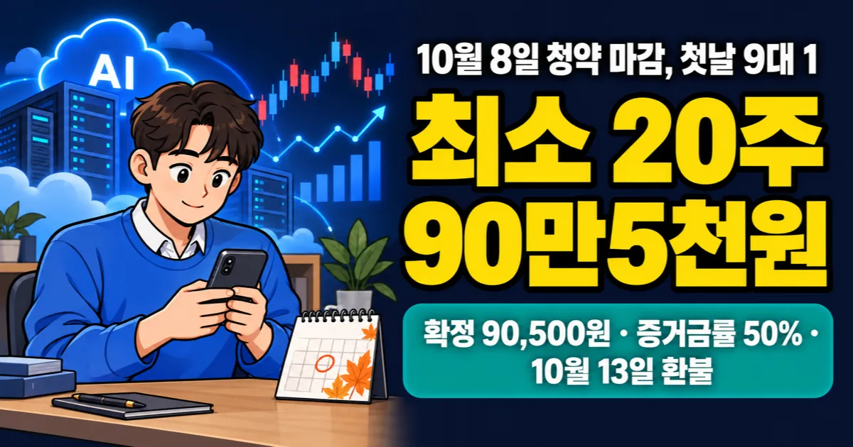 엘리스그룹 공모주, 청약 첫날 9대 1… 최소 20주면 증거금 90만5천원?
