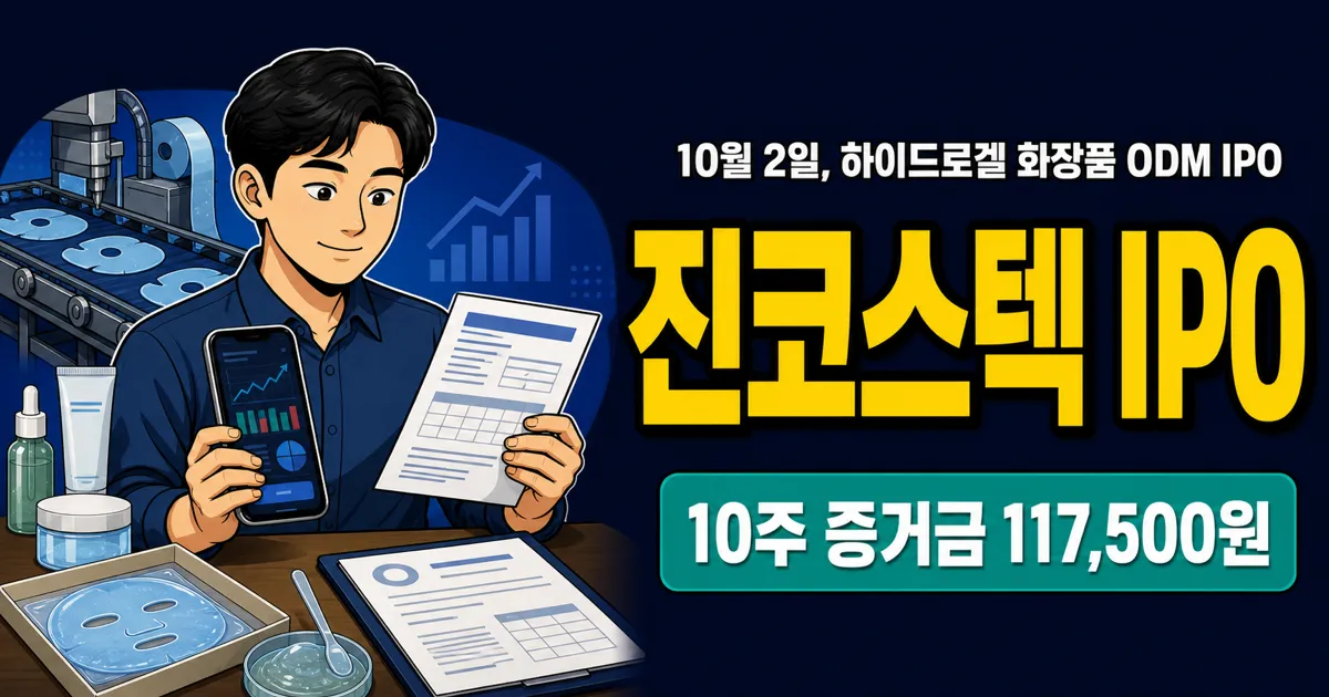 진코스텍 공모주, 11만7500원 증거금이면 10주 가능?