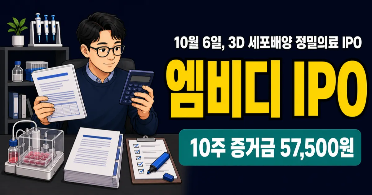 엠비디 공모주, 5만7500원 증거금이면 10주 가능?