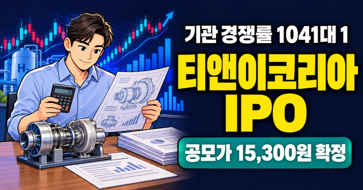 티앤이코리아 공모주 청약 마지막 날, 첫날 비례 45.91대 1·최소 증거금 15만3천원