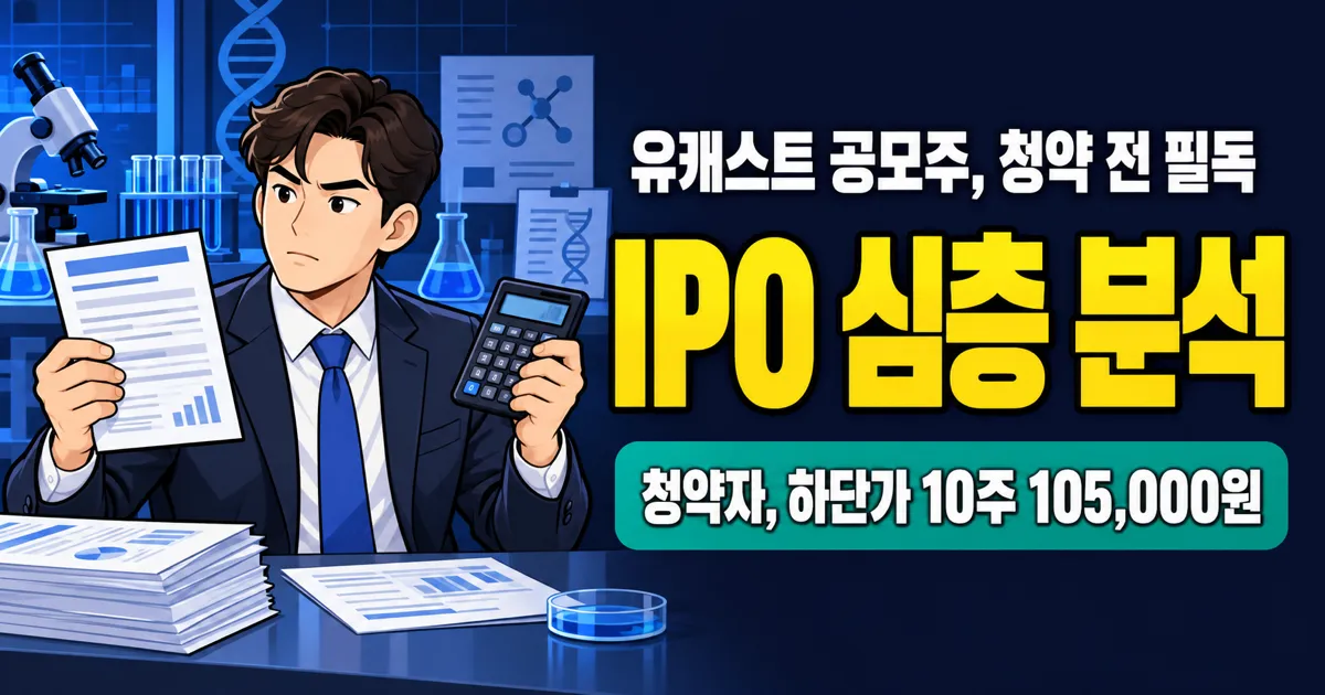 유캐스트 공모주, 최소 증거금 10만 5천원? 공모가 근거는 2028년 추정이익 186억