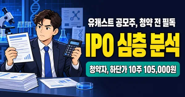 유캐스트 공모주, 최소 증거금 10만 5천원? 공모가 근거는 2028년 추정이익 186억