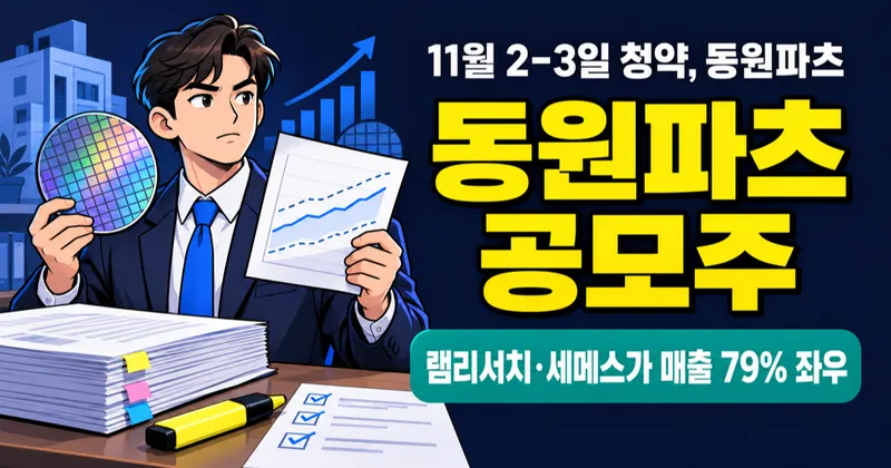 동원파츠 공모주, 최소 증거금 23만원? 램리서치·세메스가 매출 79%입니다