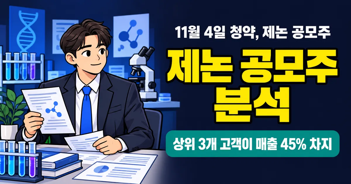 제논 공모주, 공모가 9,700–12,200원이면 PER 25–32배? 11월 4일 청약 전 확인할 숫자