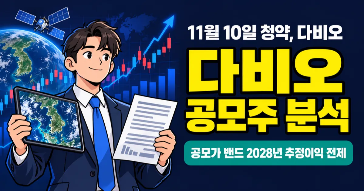 다비오 공모주, 공모가 12,300–16,600원은 2028년 순이익 75억원 전제? 11월 10일 청약 전 확인할 숫자