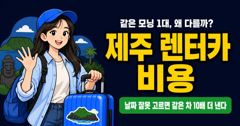 제주 렌터카 경차, 비수기 2만원이 성수기 20만원? 10배 차이 이유와 절약법