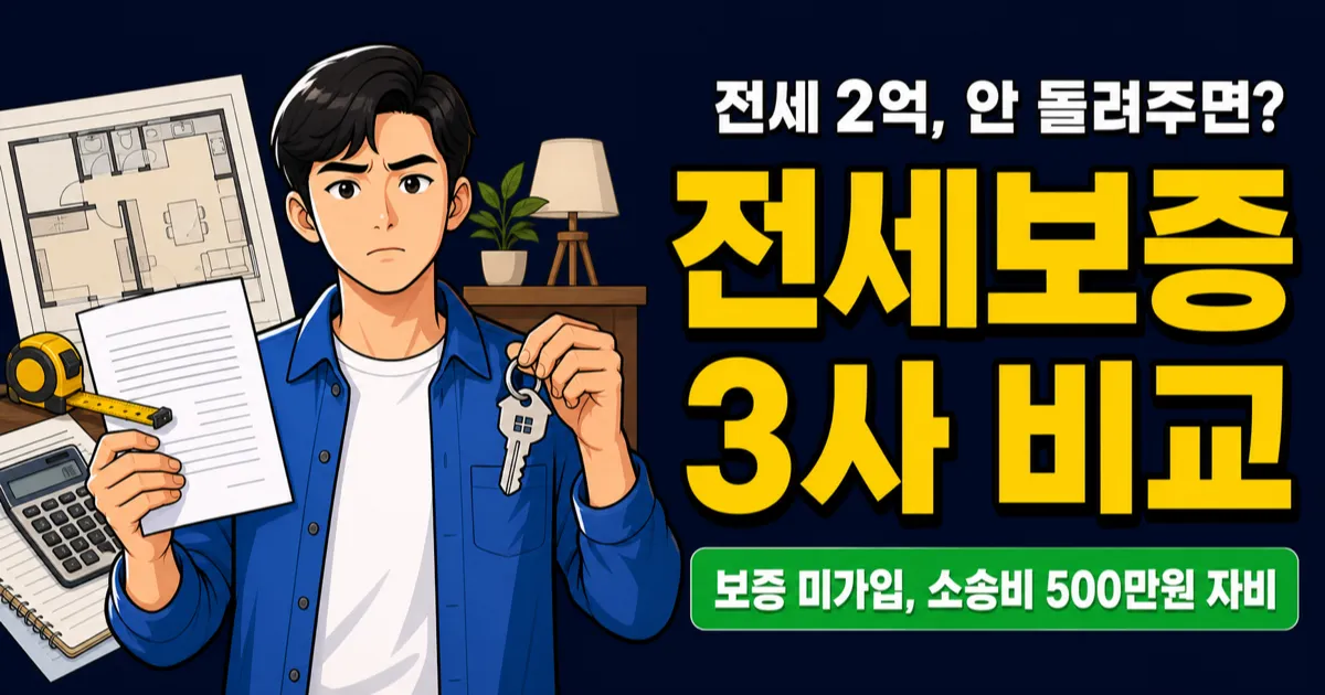 전세보증금 반환보증, 보증료 연 8만원으로 2억을 지킬 수 있다?