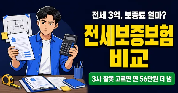 전세보증보험 가입, 3사 비교하면 보증료 50만원 차이 난다