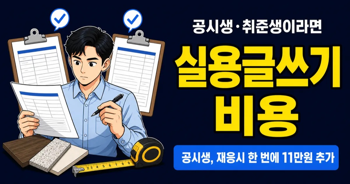 한국실용글쓰기 55,000원, 3급이면 가산점 충분할까?