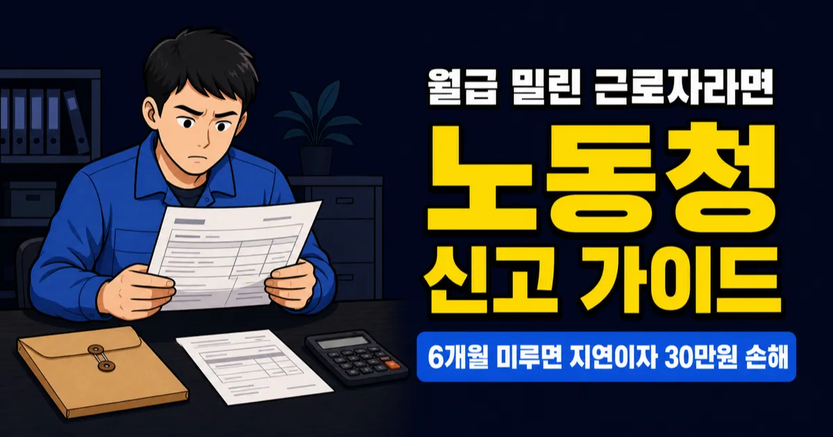 노동청 신고 비용 0원인데, 밀린 월급 300만원 받을 수 있을까?
