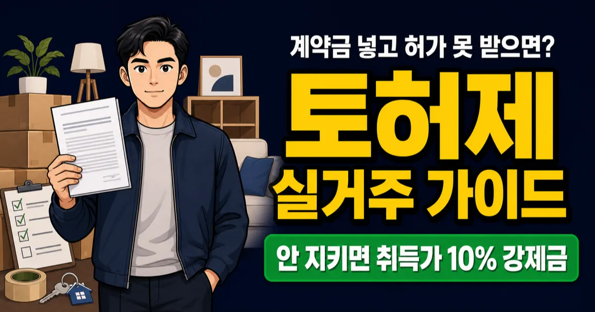 토지거래허가구역 집 사면 2년 실거주, 안 지키면 취득가 10%?