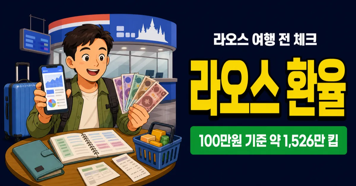 라오스 환율, 100만원이면 1,526만 킵인데 현금이 답일까?